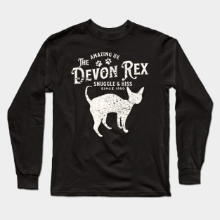 Devon Rex Cat Vintage Long Sleeve T-Shirt